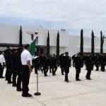 Toman protesta de bandera policías recién integrados a la Guardia Estatal