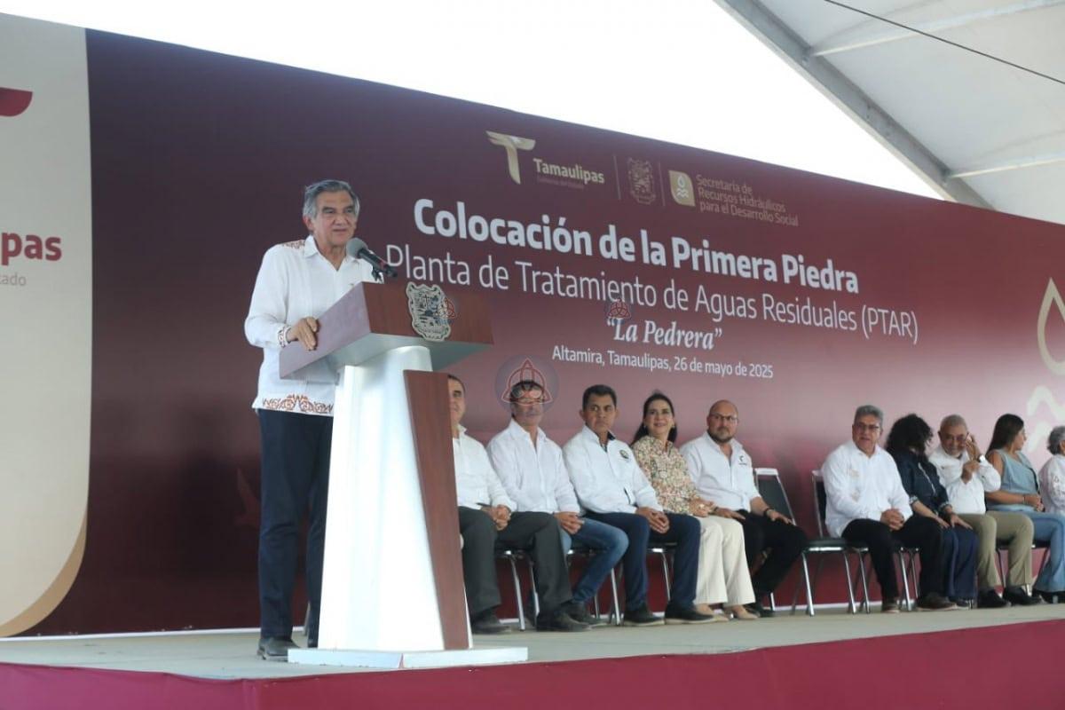 Colocación de la primera piedra de la PTAR La Pedrera.