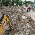 Avanzan trabajos de reposición de línea de drenaje en Villa Cuauhtémoc